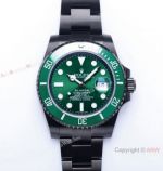 V9 Factory Rolex Blaken Hulk Submariner Watch Cal.2824 Green Dial PVD Black Case